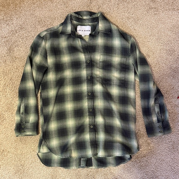 Lola River Tops - Lola River Green Plaid Women’s Button Down Shirt
